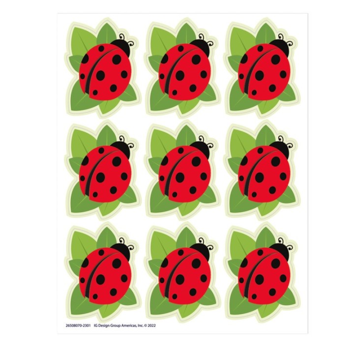 Eureka® Ladybugs Giant Stickers, Pack of 36
