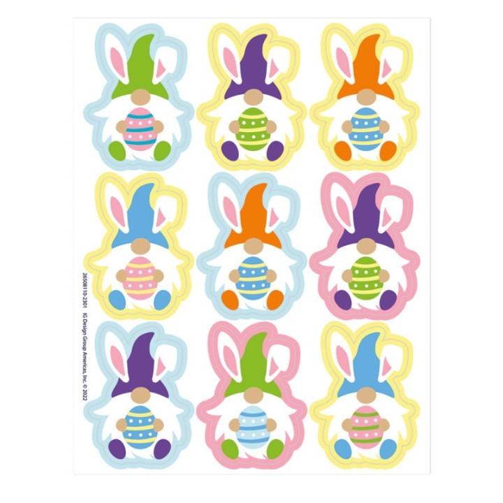 Eureka® Easter Gnome Giant Stickers, Pack of 36