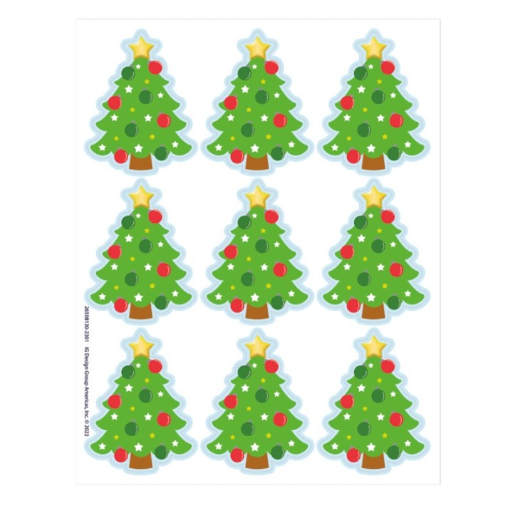 Eureka® Christmas Tree Giant Stickers, 36 Per Pack, 12 Packs