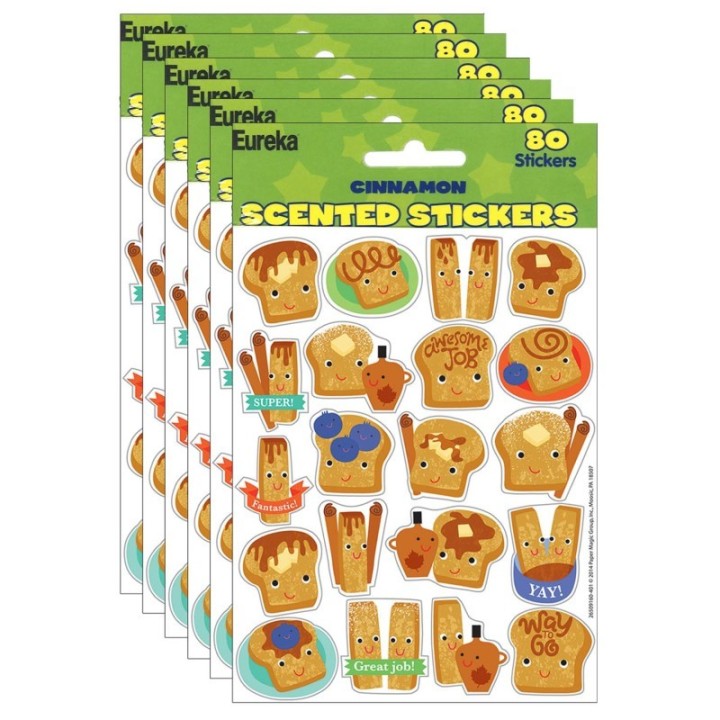 Eureka® Cinnamon Scented Stickers, 80 Per Pack, 6 Packs