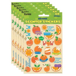 Eureka® Orange Scented Stickers, 80 Per Pack, 6 Packs