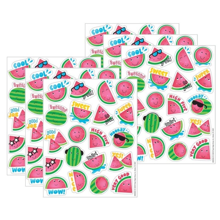 Eureka® Watermelon Scented Stickers, 80 Per Pack, 6 Packs