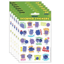 Eureka® Grape Scented Stickers, 80 Per Pack, 6 Packs