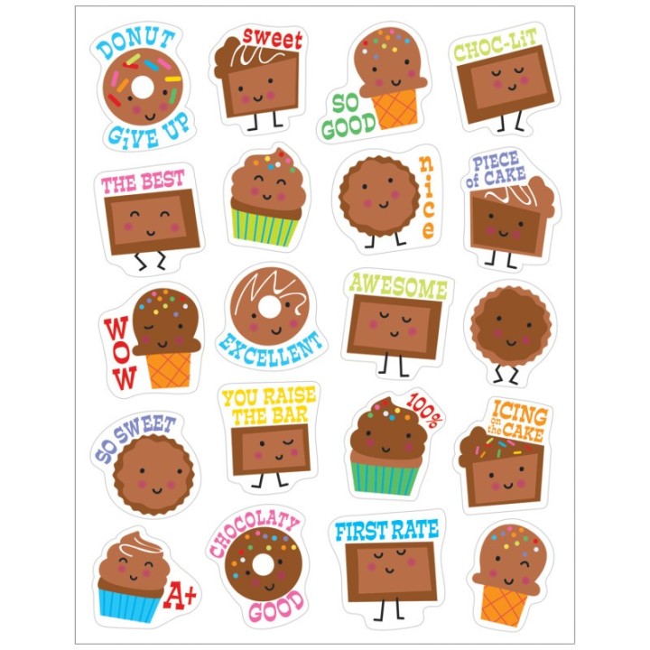 Eureka® Chocolate Scented Stickers, Pack of 80