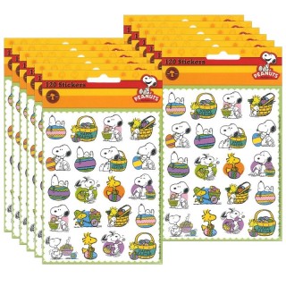 Eureka® Peanuts® Easter Theme Stickers, 120 Per Pack, 12 Packs