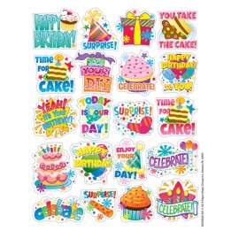 Eureka® Birthday Theme Stickers, Pack of 120