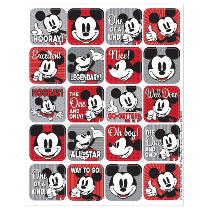 Eureka® Mickey Mouse® Throwback Theme Stickers, Pack of 120