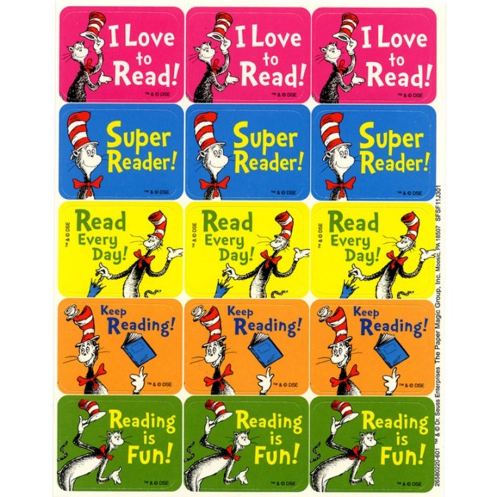 Eureka® Cat in the Hat™ Reading Success Stickers, Pack of 120