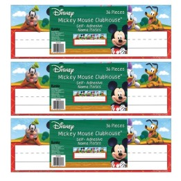 Eureka® Mickey Mouse Clubhouse® Self-Adhesive Name Plates, 36 Per Pack, 3 Packs