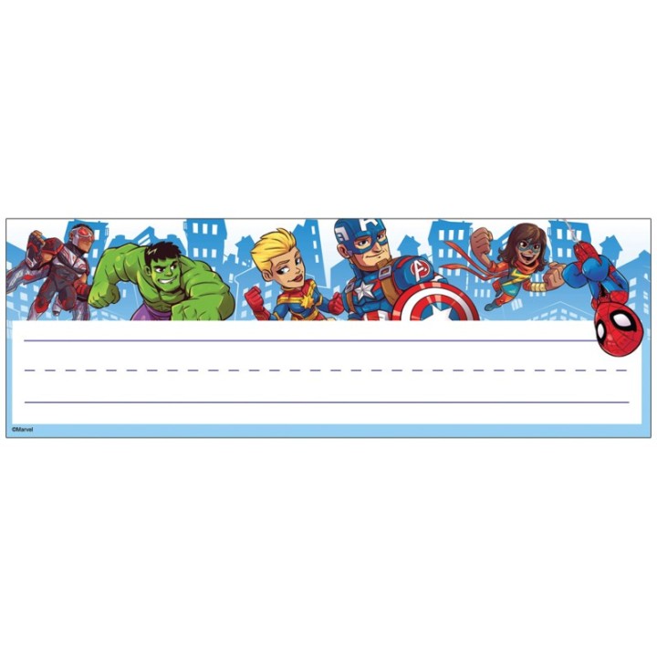 Eureka® Marvel™ Super Hero Self-Adhesive Name Plates, Pack of 36