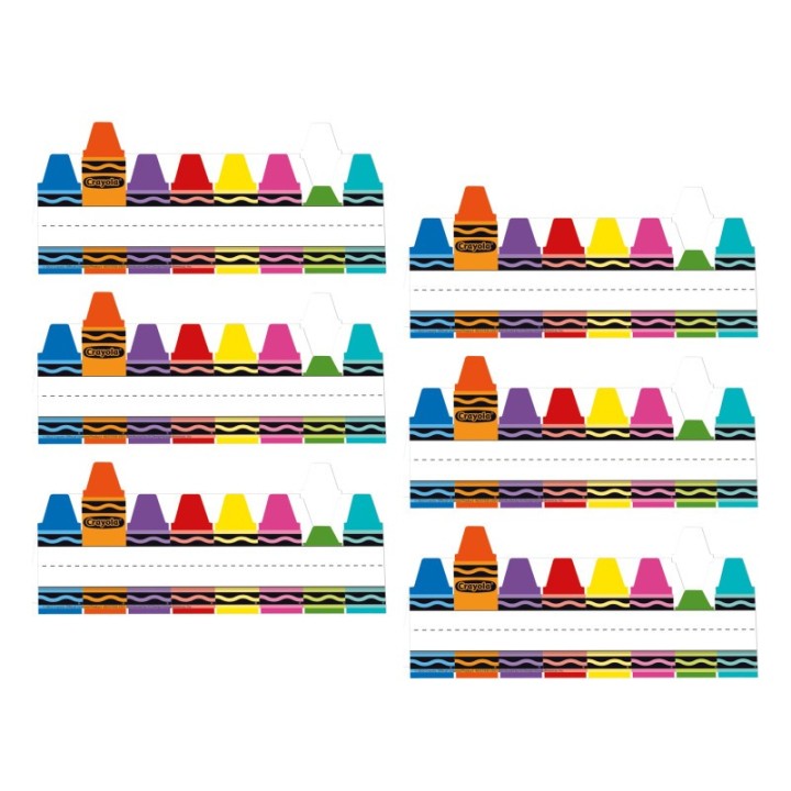 Eureka® Crayola® Tented Name Plate, 9-5/8" x 6-1/2", 36 Per Pack, 6 Packs