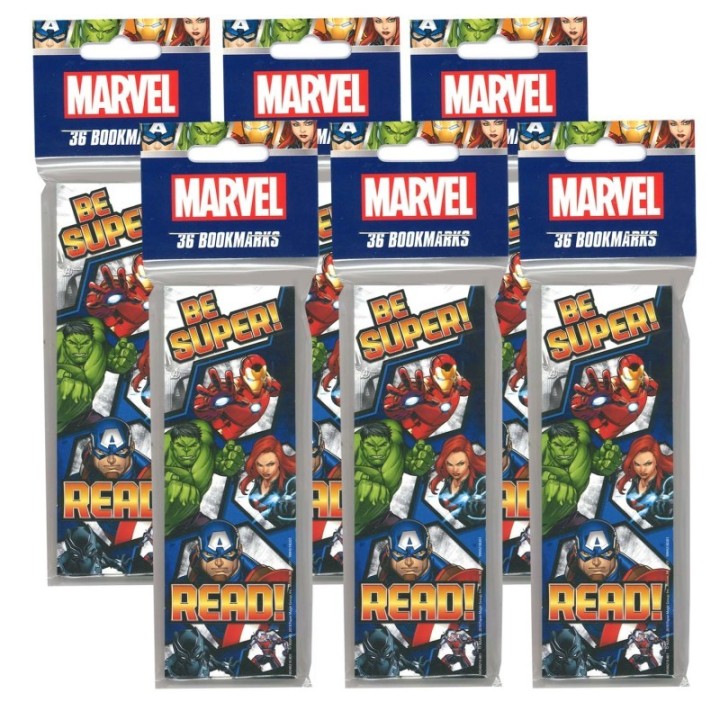 Eureka® Marvel™ Bookmarks, 36 Per Pack, 6 Packs
