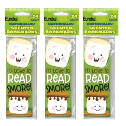 Eureka® Marshmallow Scented Bookmarks, 24 Per Pack, 3 Packs