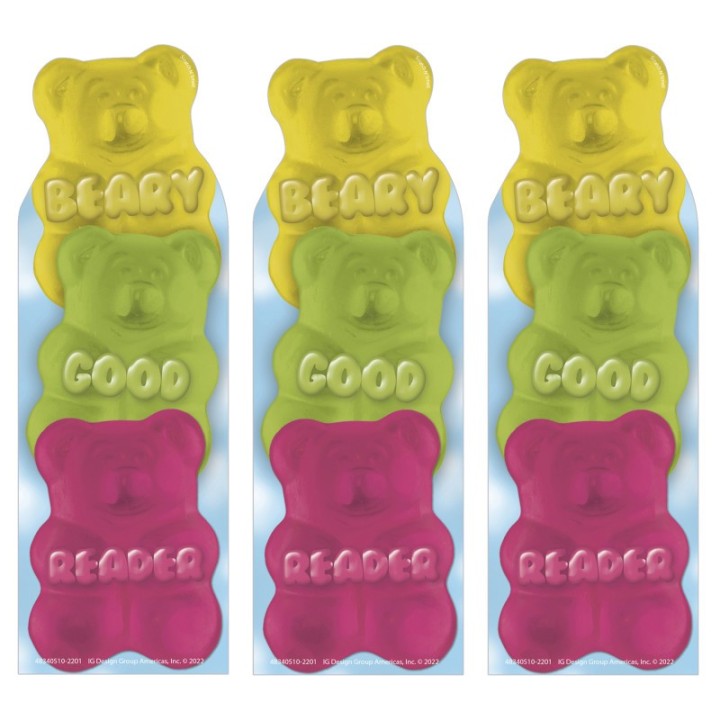 Eureka® Beary Good Reader Gummy Bear Scented Bookmarks, 24 Per Pack, 3 Packs
