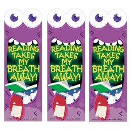 Eureka® Reading Takes My Breath Away Monster Breath Scented Bookmarks, 24 Per Pack, 3 Packs