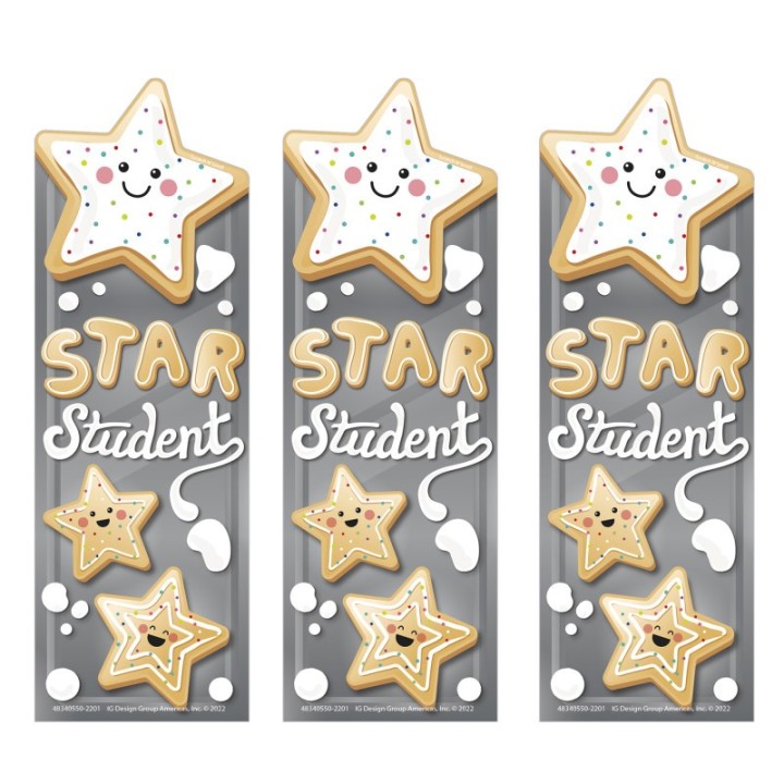 Eureka® Star Cookies Sugar Cookie Scented Bookmarks, 24 Per Pack, 3 Packs