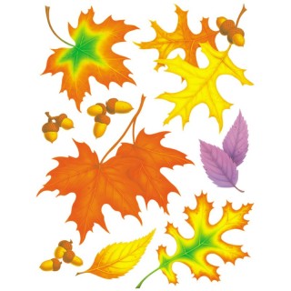 Eureka® Fall Leaves Window Clings, 1 Sheet