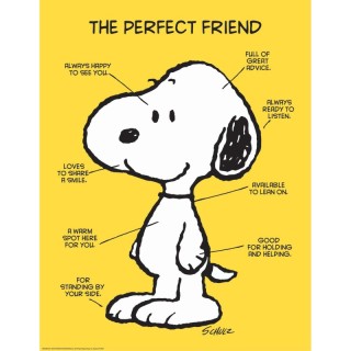 Eureka® Peanuts® The Perfect Friend Poster, 17" x 22"