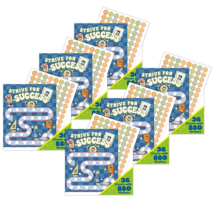 Eureka® S'Cool Era Mini Reward Chart with Stickers, 36 Per Pack, 6 Packs