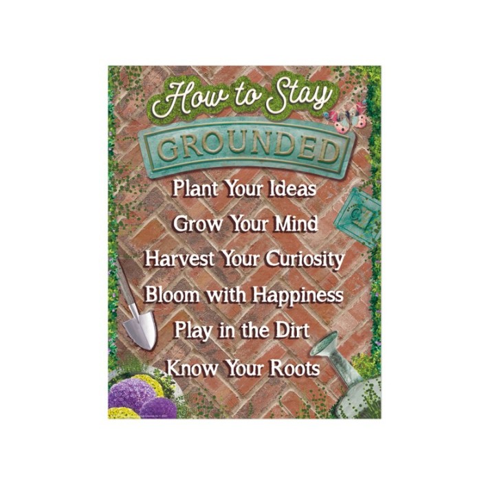 Eureka® Curiosity Garden How to Stay Grounded Chart, 17" x 22"