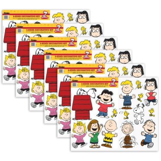 Eureka® Peanuts® Classic Characters 2-Sided Deco Kit, 6 Kits
