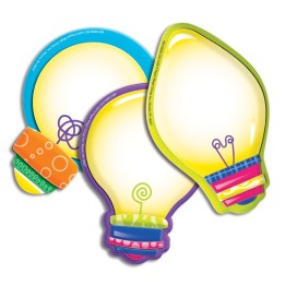 Eureka® Color My World Light Bulbs Assorted Paper Cut Outs, Pack of 36