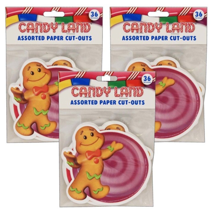 Eureka® Candy Land™ Assorted Paper Cut Outs, 36 Per Pack, 3 Packs