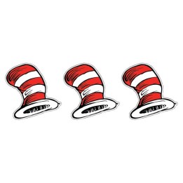Eureka® The Cat in the Hat™ Hats Paper Cut Outs, 36 Per Pack, 3 Packs