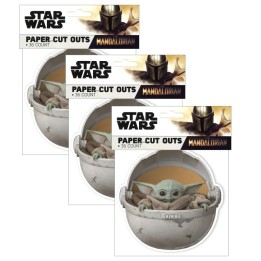 Eureka® Star Wars™ The Mandalorian Paper Cut Outs, 36 Per Pack, 3 Packs