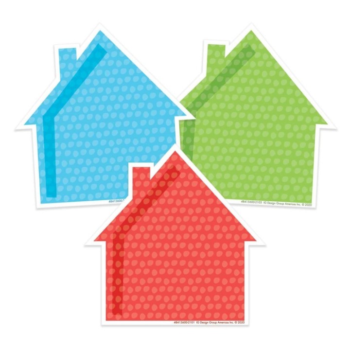 Eureka® A Teachable Town Assorted Houses Paper Cut-Outs, Pack of 36
