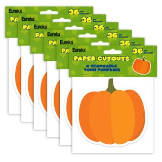 Eureka® A Teachable Town Pumpkins Paper Cut-Outs, 36 Per Pack, 6 Packs