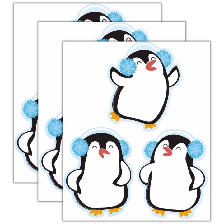 Eureka® Winter Penguins Paper Cut-Outs, 36 Per Pack, 3 Packs