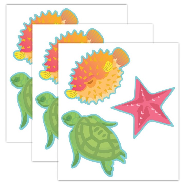Eureka® Seas the Day Fish Paper Cut-Outs, 36 Per Pack, 3 Packs