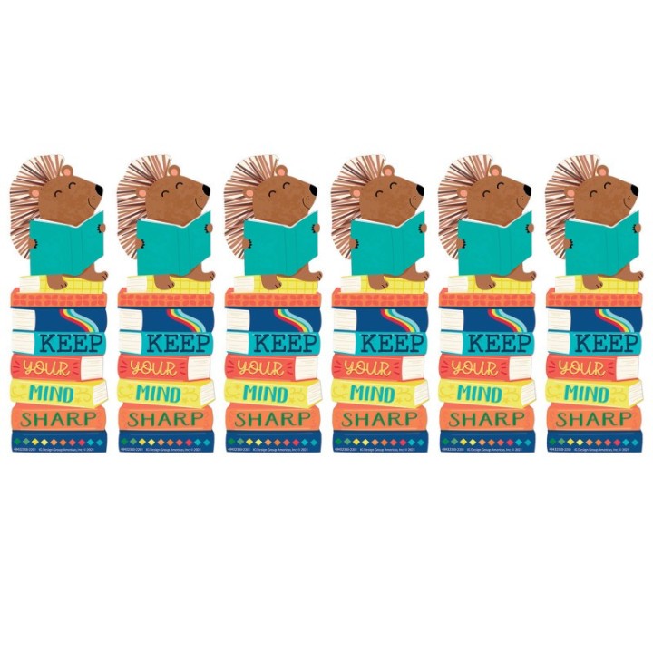 Eureka® Hedge Hog Keep Your Mind Sharp Bookmarks, 36 Per Pack, 6 Packs