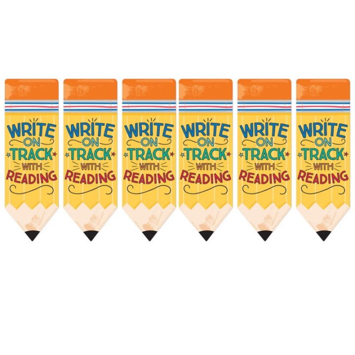 Eureka® Pencil Write on Track with Reading Bookmarks, 36 Per Pack, 6 Packs