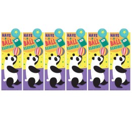 Eureka® Panda Have a Ball Reading Bookmarks, 36 Per Pack, 6 Packs