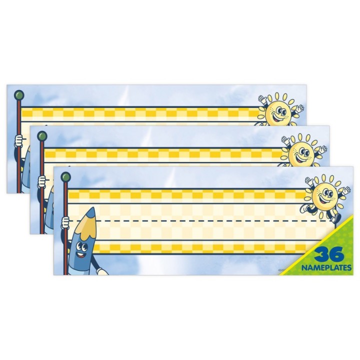 Eureka® S'Cool Era Tented Name Plate, 9-5/8" x 6-1/2", 36 Per Pack, 3 Packs