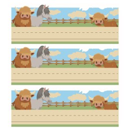 Eureka® Wild Wild Classroom Tented Name Plate, 9-5/8" x 6-1/2", 36 Per Pack, 3 Packs