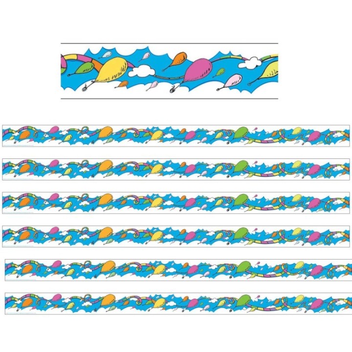 Eureka® Dr. Seuss™ Oh the Places Balloons Deco Trim®, 37 Feet Per Pack, 6 Packs