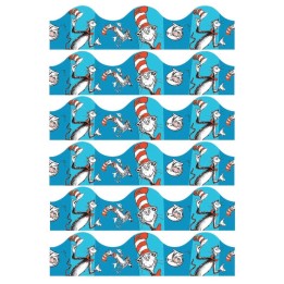 Eureka® Cat in the Hat™ Blue Deco Trim®, 37 Feet Per Pack, 6 Packs