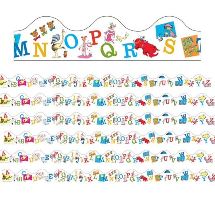 Eureka® Dr. Seuss™ ABC Deco Trim®, 37 Feet Per Pack, 6 Packs