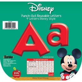 Eureka® Mickey Mouse Clubhouse® Mickey Red Deco 4" Letters, 216 Characters