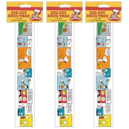 Eureka® Peanuts® Comic Blocks Extra Wide Die Cut Deco Trim®, 37 Feet Per Pack, 3 Packs
