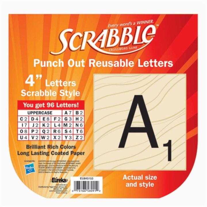 Eureka® Scrabble™ Deco 4" Letters, 96 Letters